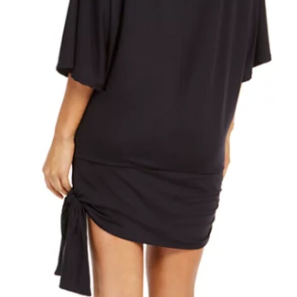 Michael Kors Side-Tie Swim Cover-Up size XL color black NEVER USED - Picture 2 of 3